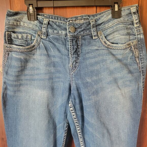 Silver Jeans Suki Women’s Size 14/31 Mid Slim Bootcut Medium Wash Denim Western - Picture 3 of 14